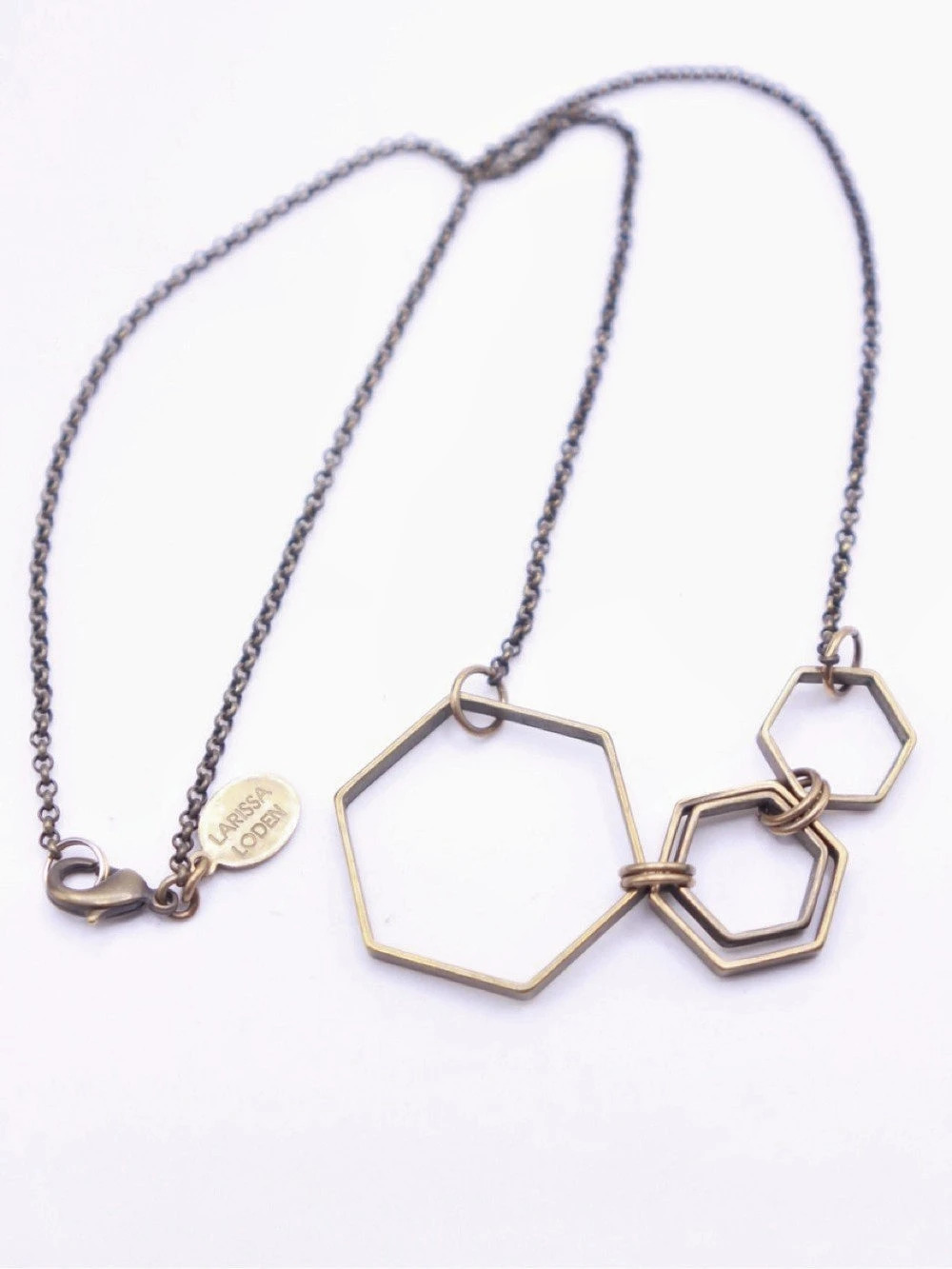Larissa Loden Geometric Pendant Necklace 16”